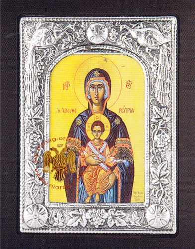 Theotokos Panagia Eleutherotria Aluminum Icon